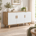 Alton Sideboard Buffet Table - Natural + White