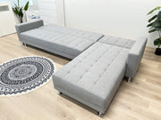 Minnesota Sofa Bed Futon with Chaise - Grey