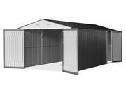ToughOut Outdoor Garage 19'x10' ft - 6m x 3m x 2.32m - Charcoal