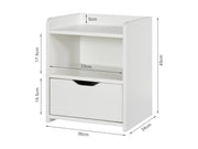 Knox Bedside Table - White