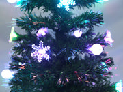 1.8m Christmas Tree with LED Light - Ball + Snow