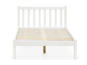 Baker King Single Wooden Bed - White