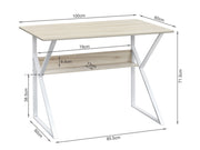 Yael 100cm Computer Desk Study Table - Maple