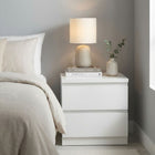 Tongass Wooden Bedside Table - White