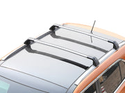 114-118cm Universal Car SUV Flush Rail Roof Rack 2PCS - SILVER