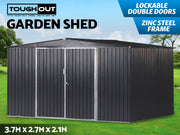 Garden Shed 3.7M x 2.8M x 2.1M Charcoal Grey