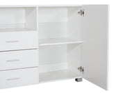 VARNA Sideboard Buffet Table with 3 Drawers - WHITE