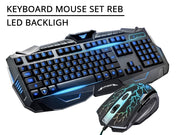3 Colour LED Backlit  Gaming Keyboard Mouse Set