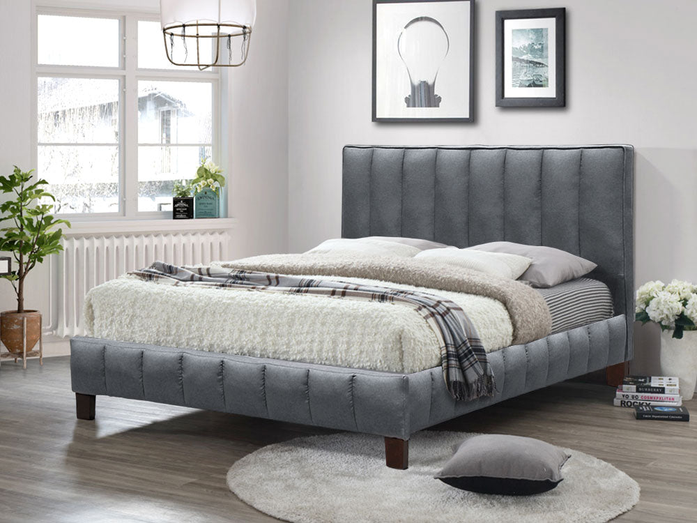 EIGER Queen Bed DARK GREY Homemart