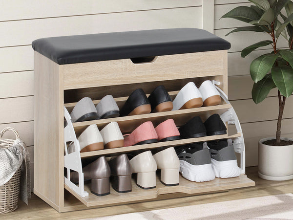 Hawea Wooden Shoe Rack 3 Layer - Oak