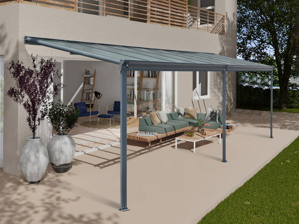 Patio Canopy Roof 5.57m x 3m - Charcoal Grey