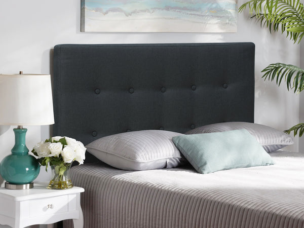 Susan King Single Fabric Upholstered Headboard - Black