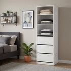 Payette 3 Drawer & Shelf Wardrobe - White