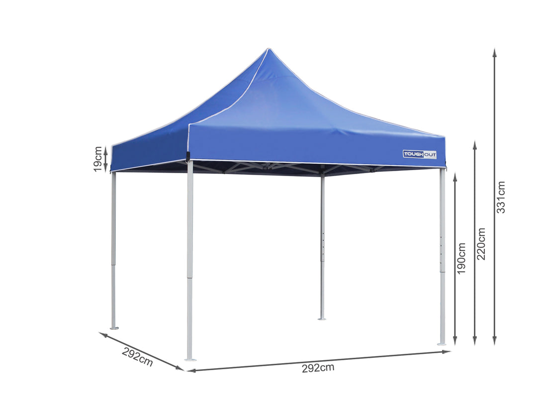 Toughout Thunderstorm Gazebo 3 x 3m - Blue