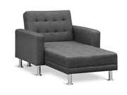 Colorado Sofa Bed Futon with Chaise - Dark Grey