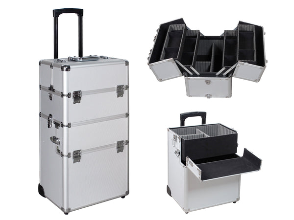 Professional Makeup Bag Cosmetic Case Travel Bag Makeup Case - SILVER