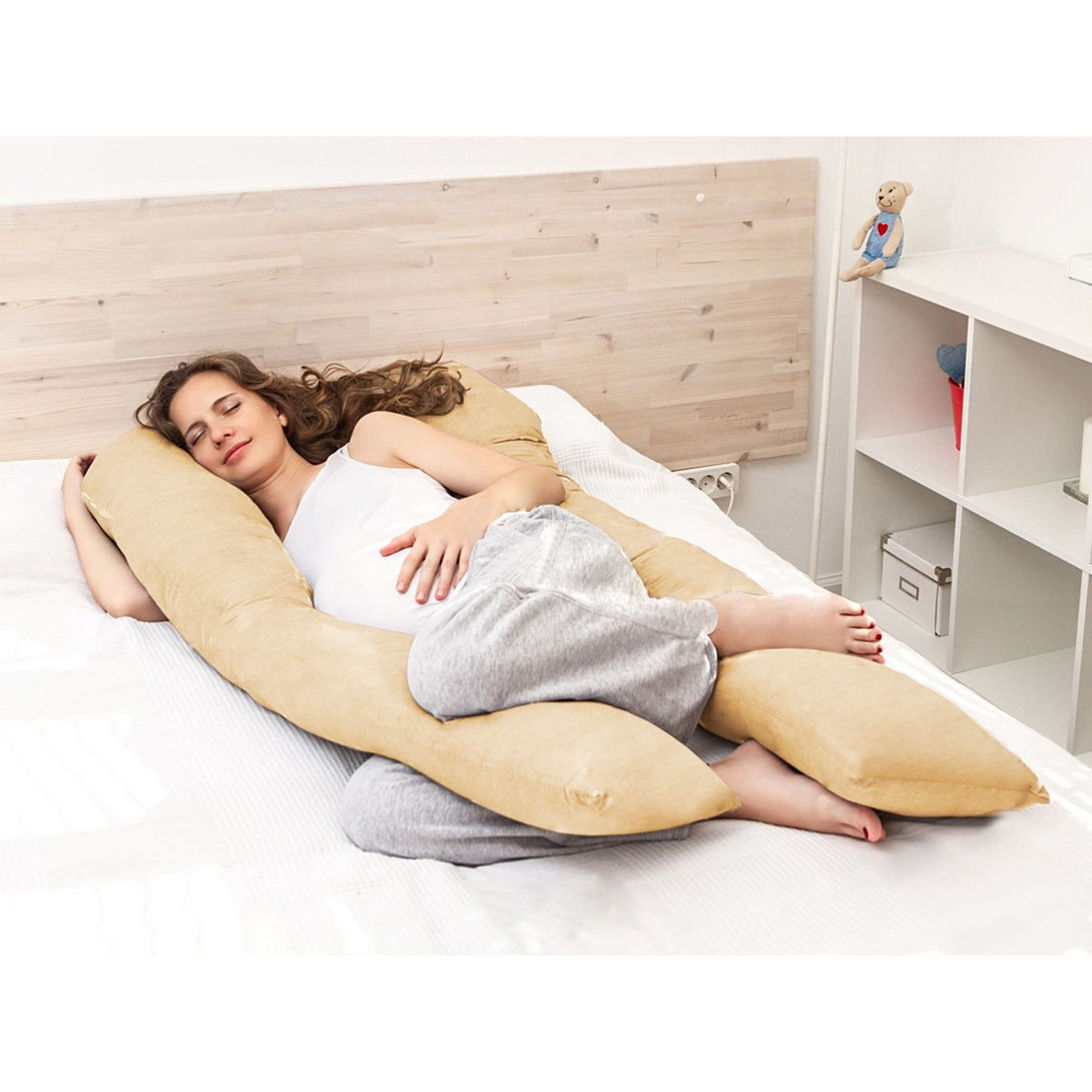 Pregnancy Maternity Pillow Support U-Shape - Light Apricot