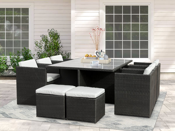 Mallorca 11 Piece Rattan Outdoor Dining Set