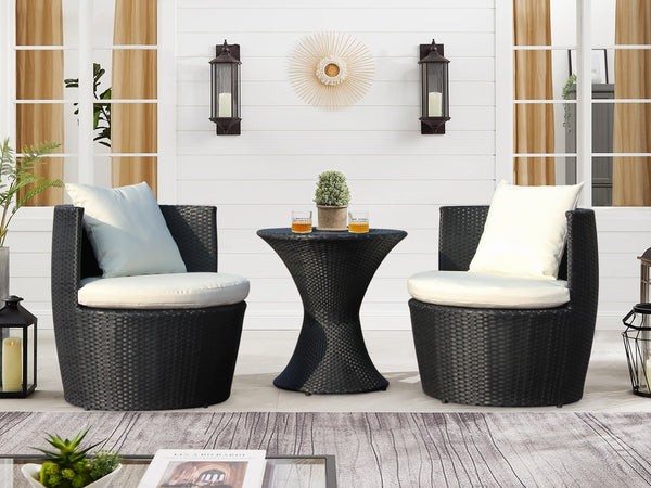 Boracay 3 Piece Rattan Outdoor Sofa Set