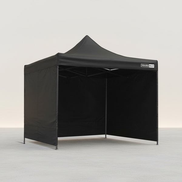 Toughout Breeze Gazebo with 3 Side Walls 3x3m - Black