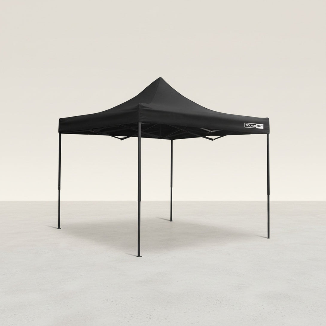 Toughout Breeze Gazebo with 3 Side Walls 3x3m - Black