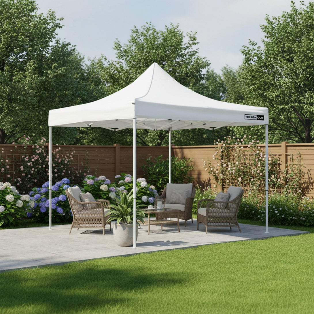 Toughout Breeze Gazebo with 3 Side Walls 3x3m - White