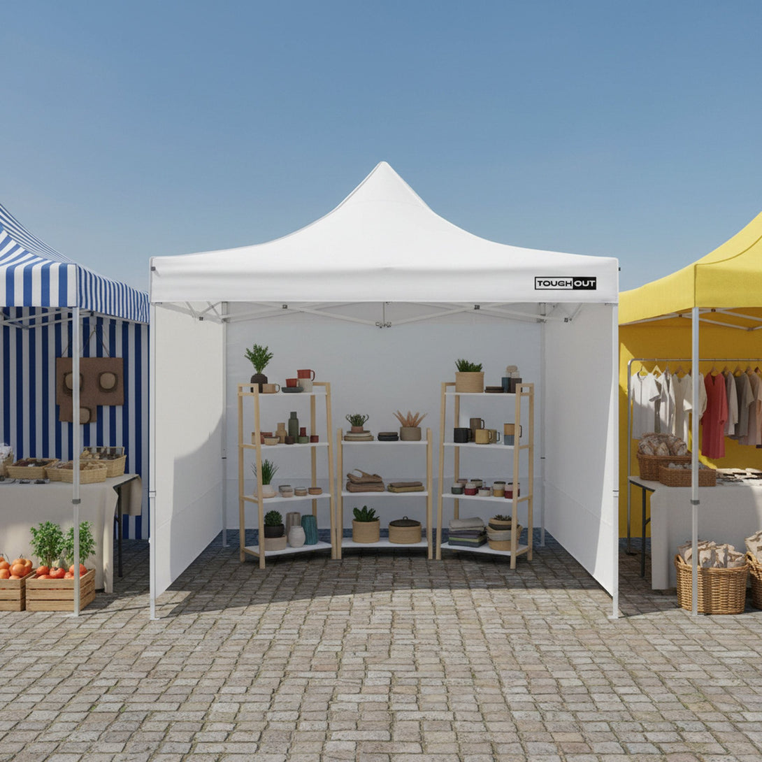 Toughout Breeze Gazebo with 3 Side Walls 3x3m - White