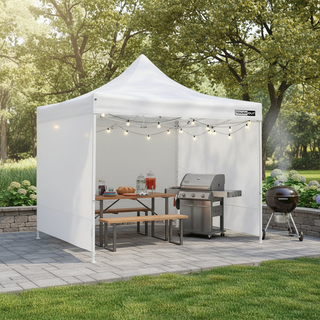 Toughout Breeze Gazebo with 3 Side Walls 3x3m - White