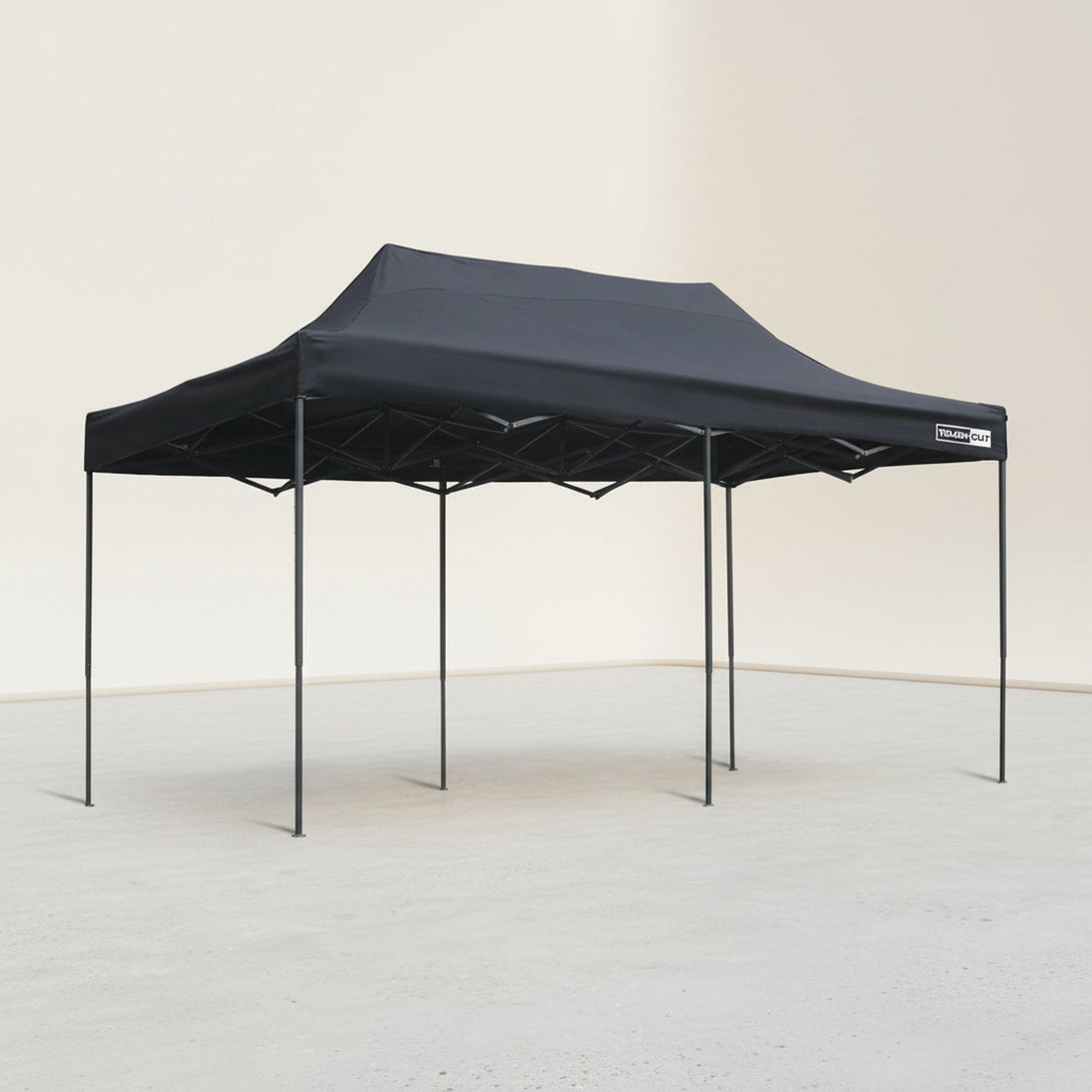Toughout Breeze Gazebo with 3 Side Walls 3x6m - Black
