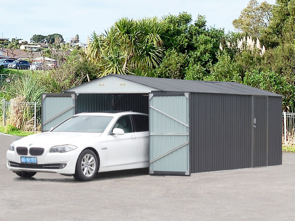 ToughOut Outdoor Garage 19'x10' ft - 6m x 3m x 2.32m - Charcoal