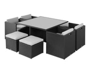 Caicos 9 Piece Outdoor Rattan Furniture Sofa Set