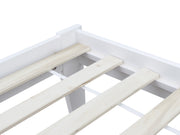 Meri King Single Wooden Slat Bed Frame - White