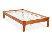 Meri King Single Wooden Slat Bed Frame - Oak