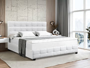 Augusta PU Slat Bed - Super King - White