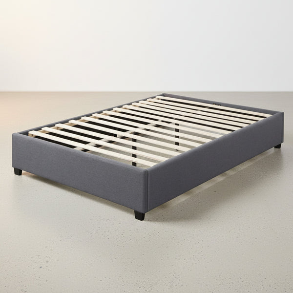 Bromo Fabric Slat Bed Frame - Double