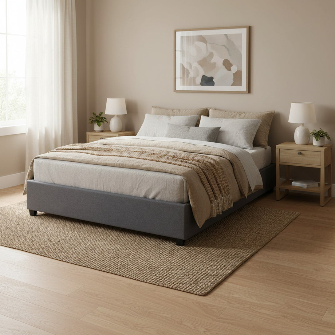 Bromo King Bed Frame - Grey