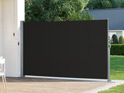 Toughout 1.8m x 3m Retractable Side Awning Screen Shade - Black