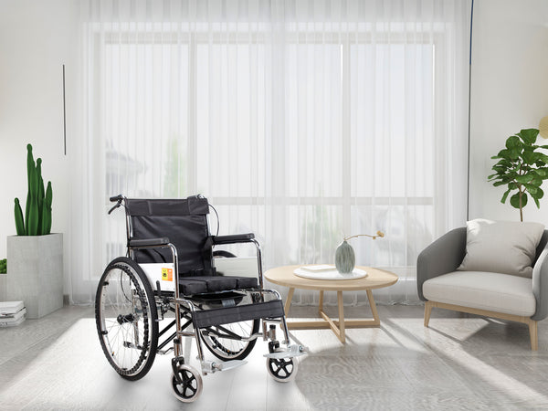 Self-Propelled Wheel Chair with Toilet