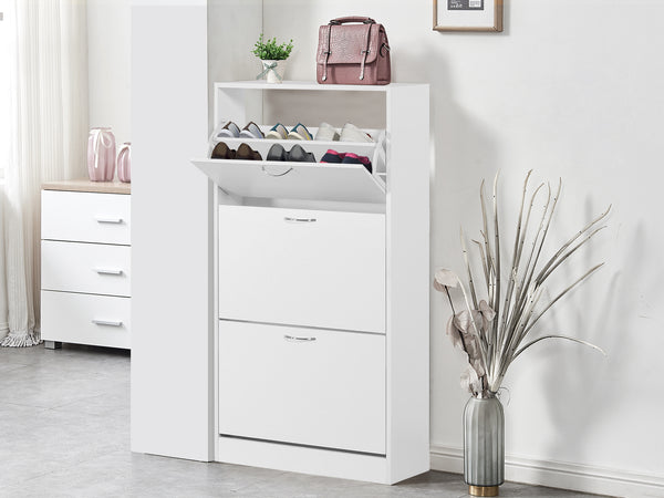 Matilda 3 Drawer Shoe Cabinet Storage - White