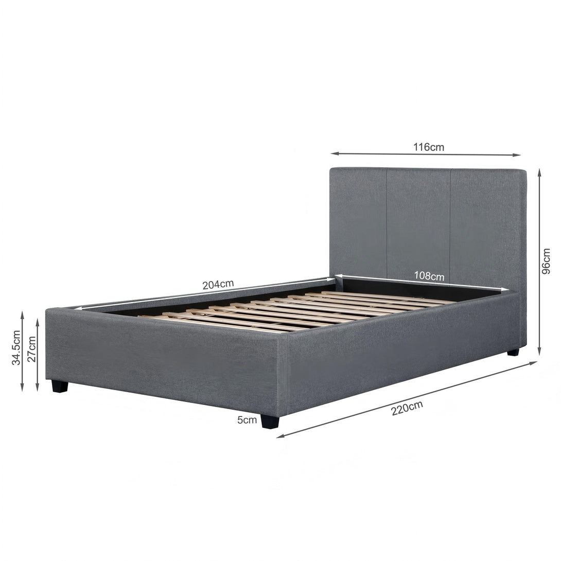 Shasta King Single Bed Frame - Dark Grey