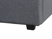Shasta Fabric Slat Bed with Headboard - Double