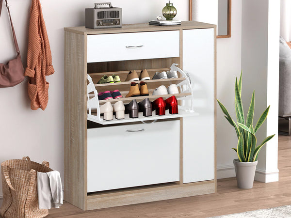 Kihona 3 Drawer Shoe Cabinet Storage - Oak