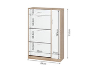 Horotea 4 Drawer Shoe Cabinet Storage - Oak