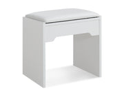 Zinnia 2 Drawer Dressing Table Set 2pcs - White