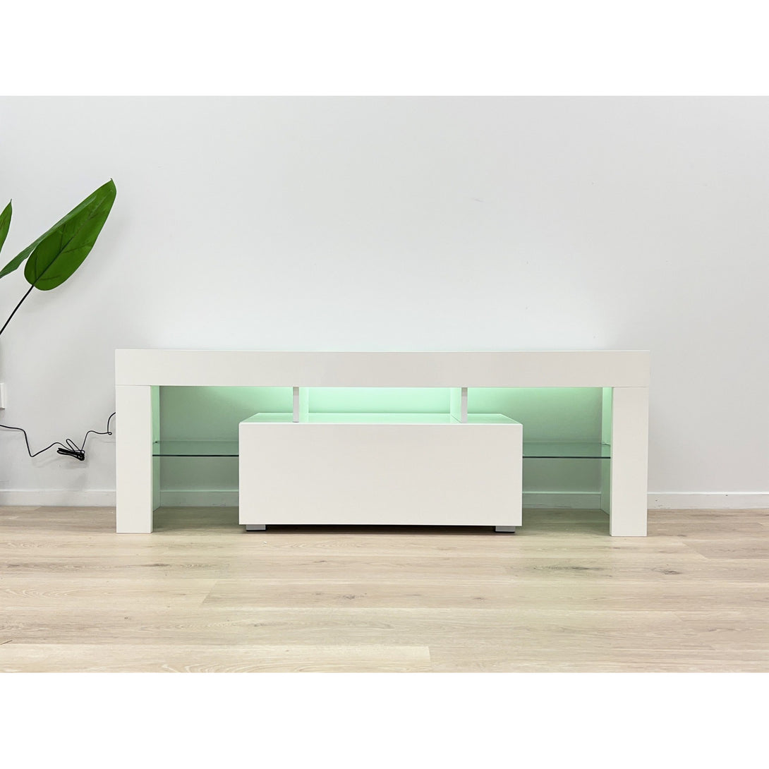 Frannie 1.3m LED Entertainment Unit - White