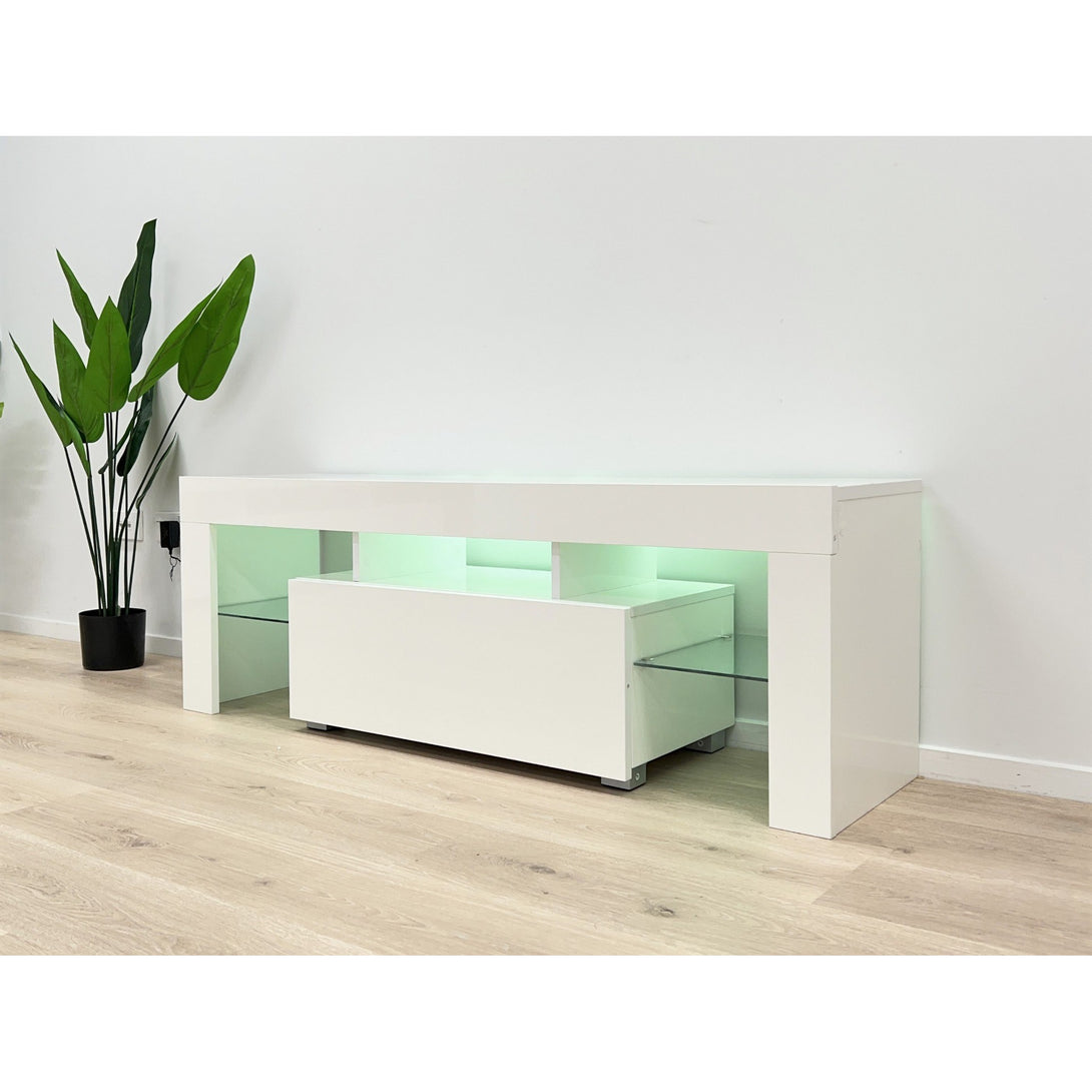 Frannie 1.3m LED Entertainment Unit - White