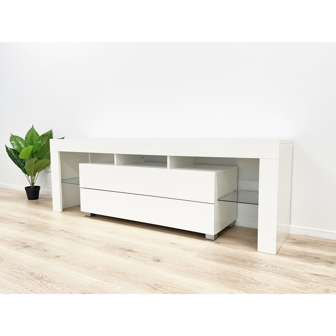 Dothan 1.6m LED Entertainment Unit - White