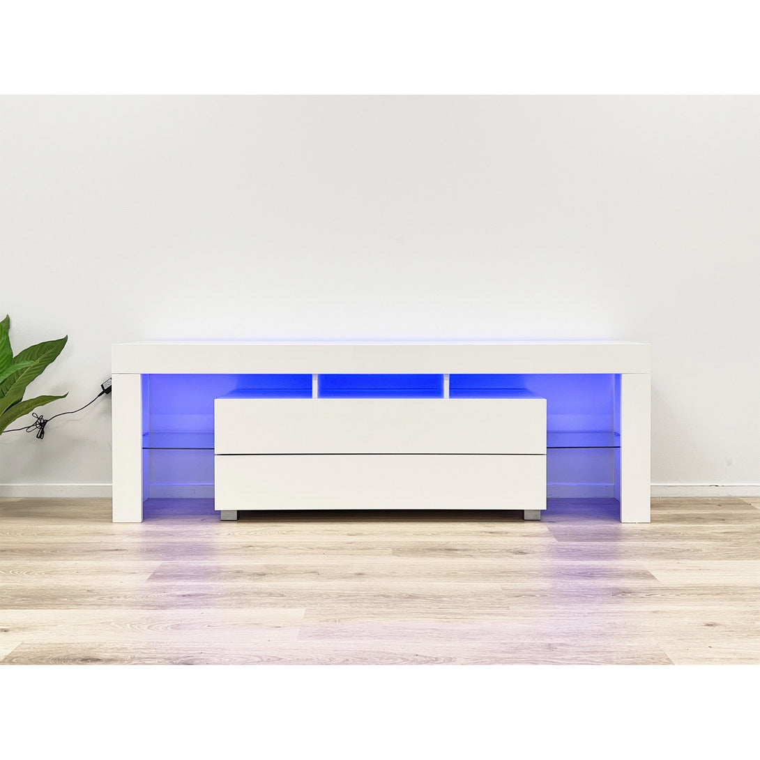Dothan 1.6m LED Entertainment Unit - White