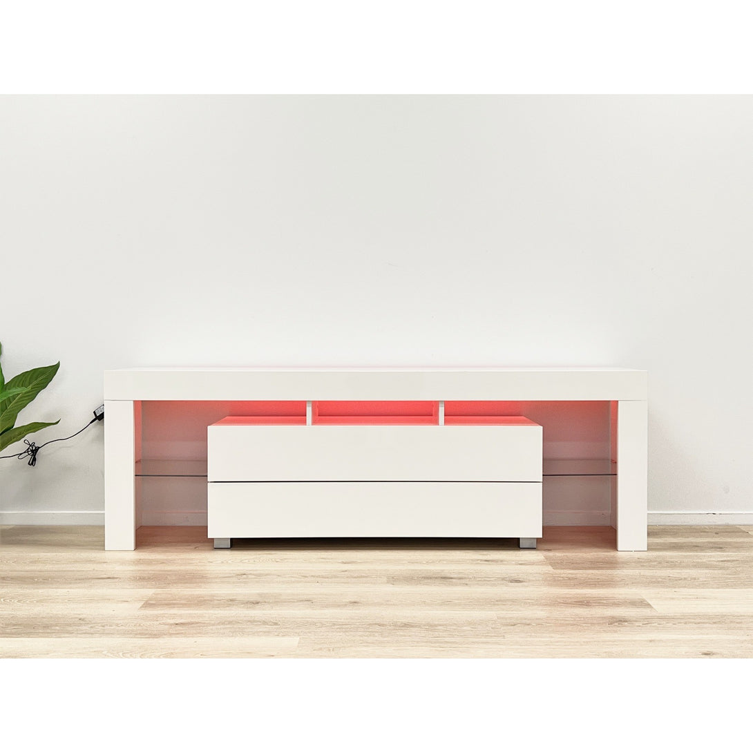 Dothan 1.6m LED Entertainment Unit - White