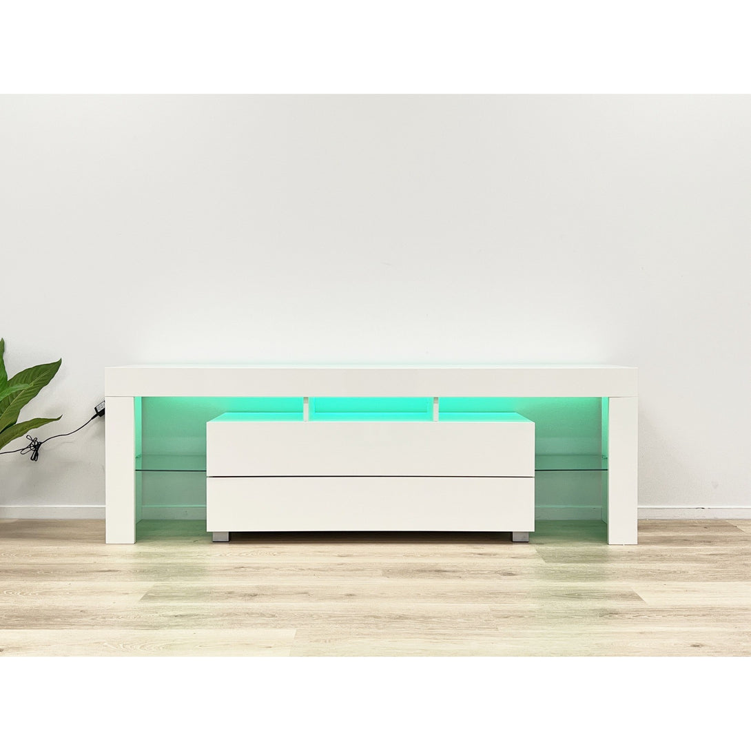 Dothan 1.6m LED Entertainment Unit - White